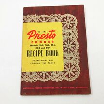 Vintage National Presto Pressure Cooker Recipe Book 63 pages 1956 - €6,83 EUR