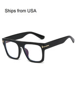 Large Frame Square Reading Glasses For Men Women Anti Blue Light Glasses... - $14.80