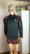 Syracuse University Men&#39;s Jacket Size S Nike Fit Dry Full Zip Grey and Orange - £17.67 GBP