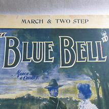 Blue Bell Antique Sheet Music 1904 March Song Two Step No Lyrics Frame Cover Art - £7.90 GBP