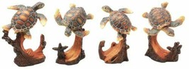 Marine Life Sea Turtles Swimming Under The Sea Reefs Collectible Figurin... - $22.99
