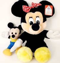 Minnie Tagged And Mickey Mouse Blue Shorts Lot Of 2 Stuffed Animals VTG PLSHY3 - £19.66 GBP