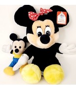 Minnie Tagged And Mickey Mouse Blue Shorts Lot Of 2 Stuffed Animals VTG ... - £19.65 GBP