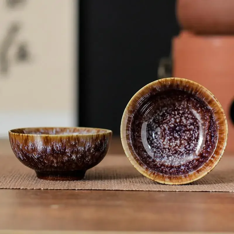 45ml Vintage Ceramic Cup Kiln Change Teacup Master Cup Diameter: 45ml St... - $1.00