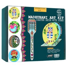 Madhubani Art Kit DIY with Tea Coaster Stand for Painting Gifts for Girls 9-12 - £24.73 GBP