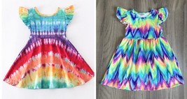 NEW Boutique Tie Dye Girls Sleeveless Dress Lot Size 12-18 Months - £11.87 GBP