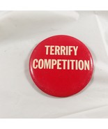 Terrify Competition Red and White Vintage Button - £13.32 GBP