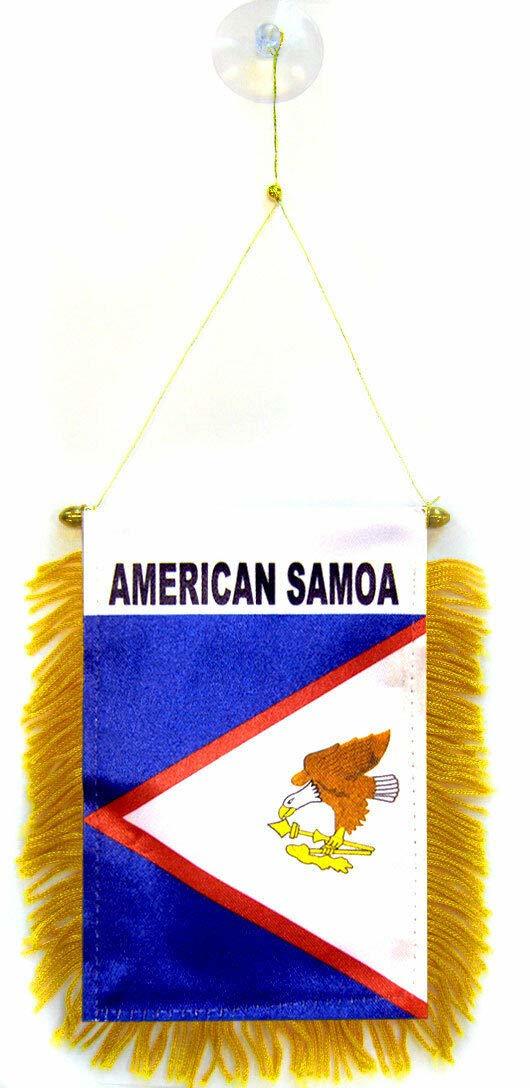 American Samoa Mini Flag 4&quot;x6&quot; Window Banner w/ suction cup - $2.88