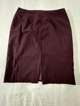 Worthington Works Stretch Women's Red Zip & Slit Pull-On Pencil Skirt Size 10 image 13