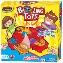 Battling Tops-Classic Spinning Tops Game for 2-4 Players-Insert, press, &amp; pull! - £19.46 GBP