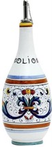 Olive Oil Bottle Dispenser RICCO DERUTA Majolica Ceramic Hand-Painted - £203.66 GBP