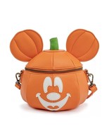 Disney Loungefly Mickey Jack-O-Lantern Pumpkin Glow in the dark Crossbod... - £94.42 GBP