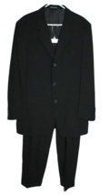 Kenneth Cole Men&#39;s Black Suit Jacket Sport Coat &amp; Pants Size 46R &amp; 34X32 - £35.44 GBP