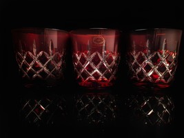 AJKA Arabella Double Old Fashion Red Glasses Set of 3 image 9