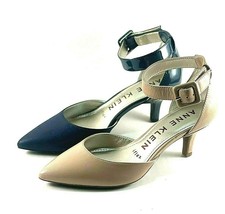 Anne Klein Fabulist Pointed Toe Mid Heel Ankle Strap Pumps Choose Sz/ Color - £62.22 GBP