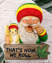 Good Vibes Gypsy Rasta Gnome Smoking Weed Roll With Squirrel Wall Decor ... - £25.51 GBP