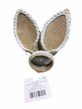 Easter Burlap Farmhouse Rabbit Ears Napkin Ring 5Inches - $14.73