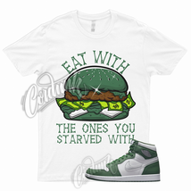 EAT T for 1 Retro Gorge Green High Metallic Silver White Shirt To Match Pine - £18.38 GBP+