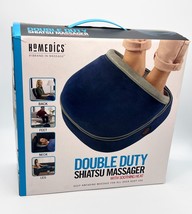 HoMedics Double Duty Shiatsu All-Over Heated Body Massager, Washable Blue Fleece - £30.40 GBP