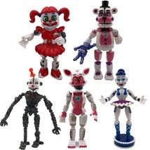 5Pcs Five Nights At Freddy&#39;S Sister Location Action Figures Fnaf Xmas Party Toy - £29.54 GBP