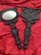 Alchemy England V64B Sacred Black Cat Hand Mirror Gothic Vintage Vanity IN HAND - £23.70 GBP
