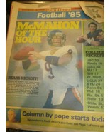 Chicago Sun-Times Souvenir Section Football 85 September 8 1985 Jim McMahon - £15.62 GBP