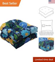 Floral Indoor/Outdoor Chair Seat Cushion, Tufted, Weather, and Fade Resi... - $159.17