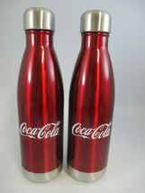 Coca-Cola Set of 2 Travel Bottle Water Cold Hot Double Insulated Stainless H2Go - £22.10 GBP