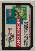Parked Brothers Monotony 1974 Wacky Packages Orig. 6th series Monopoly S... - $4.99