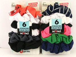 SCUNCI NO DAMAGE ASSORTED SCRUNCHIES - 6 PCS.(32720-A)  - £6.38 GBP+