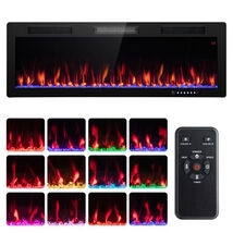 Electric Fireplace 40/50/60 Inches Recessed and Wall Mounted for 2' x 6'... - $210.32