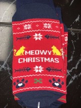 Meowy Socks Funny Pet Cat Kitty Animal Lover Christmas - $5.82