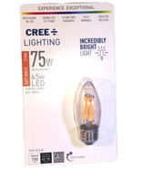 Cree Lighting B11 Candelabra Clear Glass Filament Post LED Light 75W Equ... - £18.48 GBP