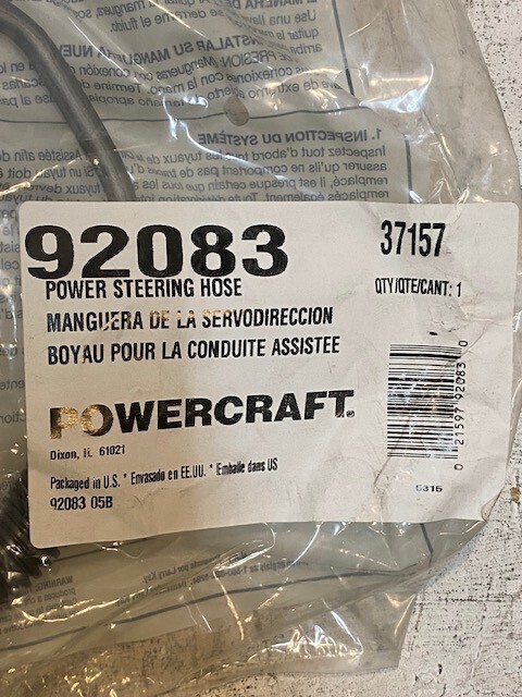3 Quantity of Powercraft Power Steering Hose 92083 (3 Quantity) Item image 2
