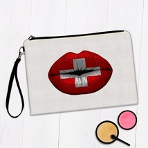Lips Swiss Flag : Gift Makeup Bag Switzerland Expat Country For Her Woman Femini - £9.58 GBP