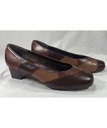MASON Leather Multicolored Browns Low Heel Pump Dress Shoes~Size 7 1/2 M - $187.22 MXN
