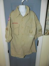 BOY SCOUTS OF AMERICA BROWN 100% SUPPLEX NYLON SS SHIRT SIZE M YOUTH EUC - £16.08 GBP