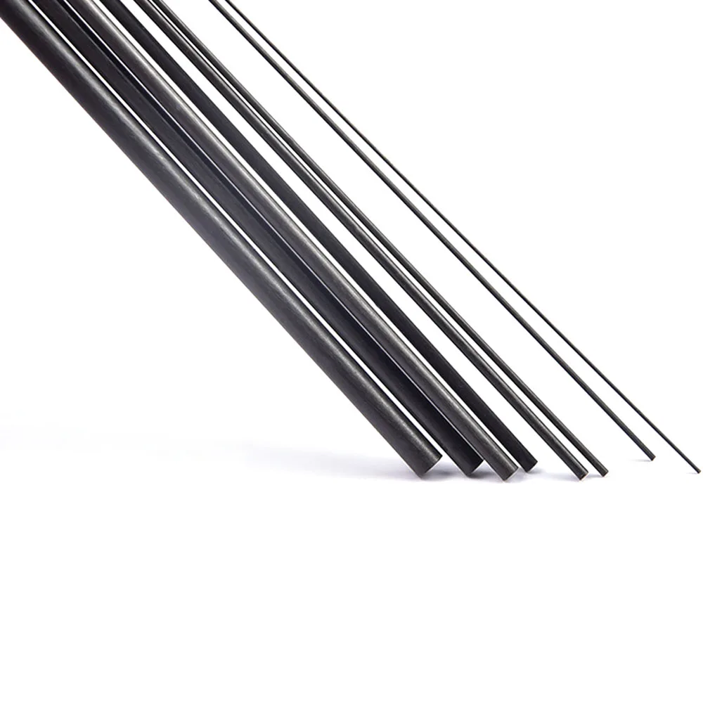 10Pcs Carbon Fiber Rod 500mm Length And Diameter 0.5mm-7mm Round Solid Carbon - £12.51 GBP+