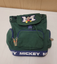 Mickey Mouse Backpack Drawstring Multi-Pockets 12x11x5&quot; SEE DESCRIPTION - £19.02 GBP