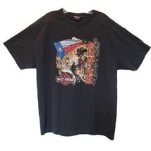 Harley Davidson REBEL Black Cotton T Shirt Mens Size 3X Fort Worth Rare - £22.38 GBP
