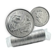 1999 Canadian 25-Cent October: to First Nations Millennium 25¢ Coin Roll - £23.19 GBP