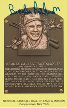 Brooks Robinson Autographed Hall of Fame Plaque Postcard - £23.50 GBP