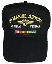 Usmc First 1ST I Marine Aircraft Wing Maw Vietnam Veteran Hat Cap W/ Ribbons - £14.60 GBP