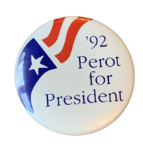 Ross Perot Political Pinback Button 1992 - Perot For President - £7.88 GBP