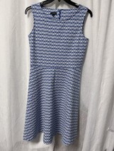 Talbots Women&#39;s Royal Blue &amp; White Print Sleeveless Dress Size S NWOT - £29.82 GBP