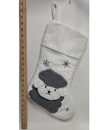 Hobby Lobby knit cuff White And Gray Sheep  Christmas Stocking. - €20,27 EUR
