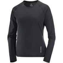 Salomon Women&#39;s Cross Run LS Tee, Deep Black, Small - $66.25