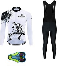 MOXILYN Cycling Set Bike Clothing Jersey Long Sleeve Jacket 20D Long Bib... - $39.55