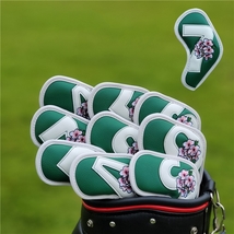 Golf Iron 4-9-PAS Head Cover Taylormade Classic Flower Style Green 9pcs Set - £29.12 GBP