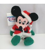 The Disney Store Exclusive Santa Minnie 9&quot; Mini Bean Bag Plush New With ... - $181.09 MXN